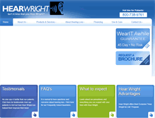 Tablet Screenshot of hearwright.com